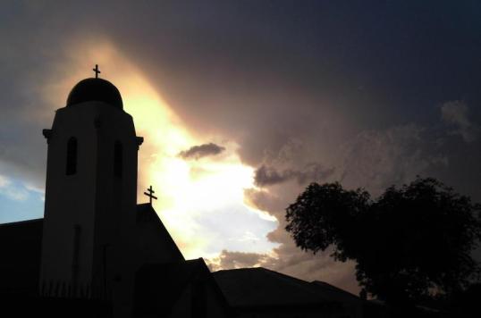 St Nicholas Church, Brixton, Johannesburg - clouds at Vespers